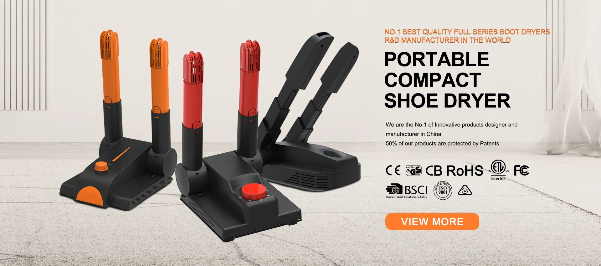 Secador de botas portátil de porcelana